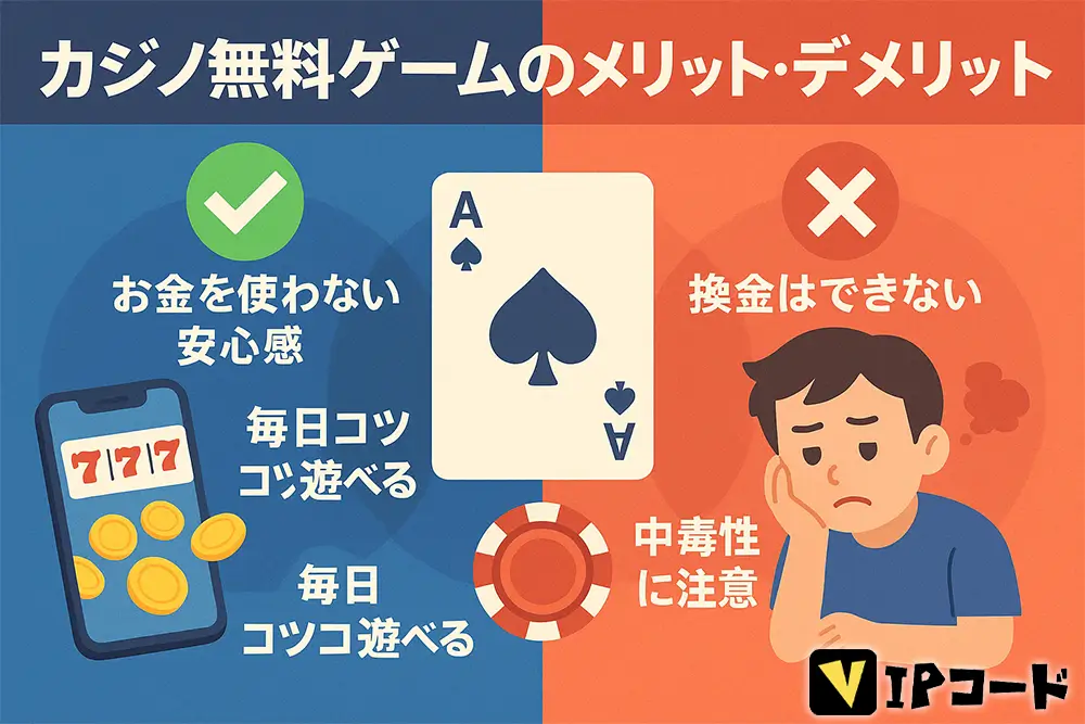 カジノ無料ゲームのメリット・デメリット