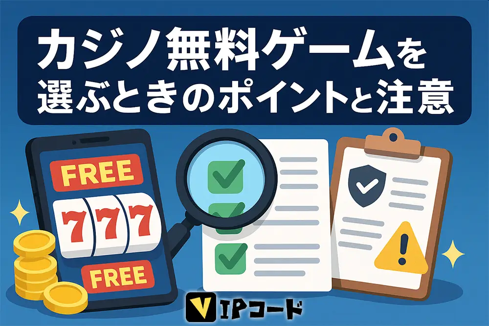 カジノ無料ゲームを選ぶときのポイントと注意点