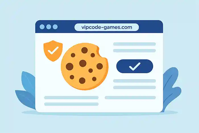 Sơ đồ minh họa cách website vipcode-games.com sử dụng Cookie để tối ưu hóa trải nghiệm người dùng