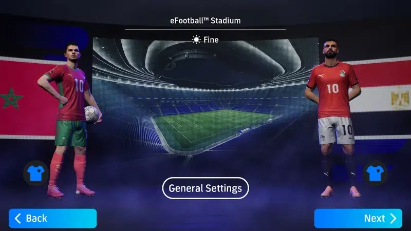 Giao diện efootball - mobile