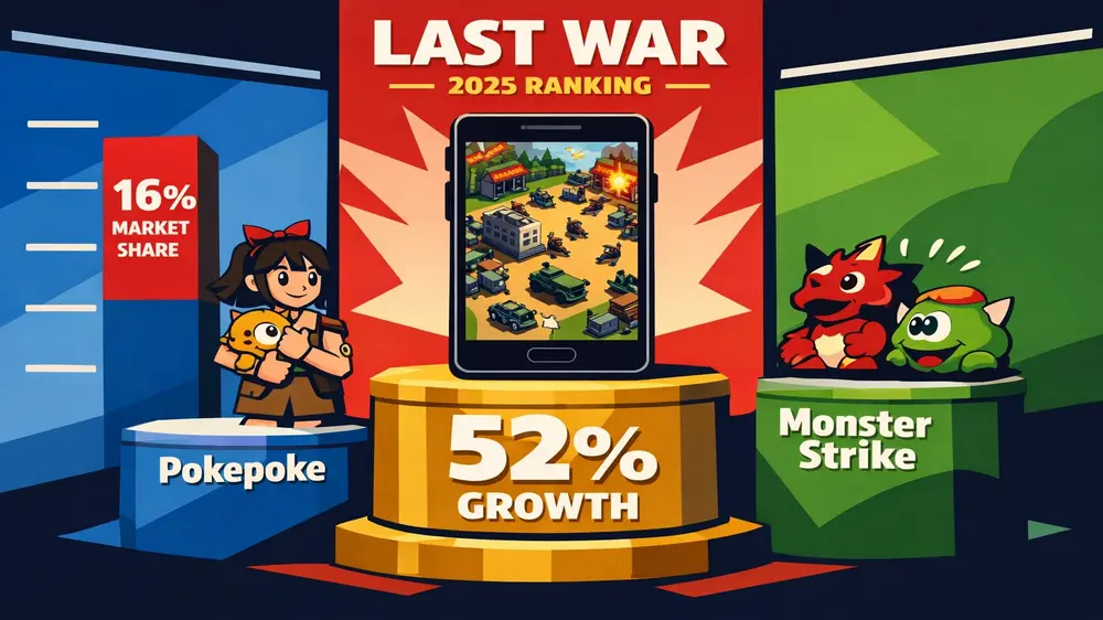 ラストウォーが首位獲得した国内ゲーム市場