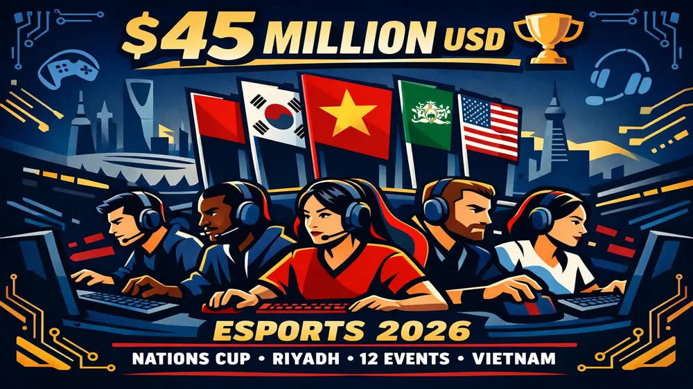 Esports Nations Cup 2026 công bố quỹ 45 triệu USD