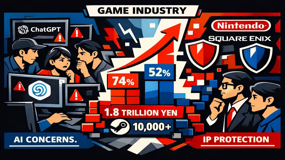 日本ゲーム業界における生成AI懸念の高まり