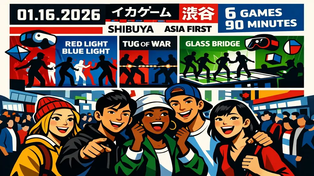 イカゲーム渋谷で1月開幕!6つのゲーム体験が実現